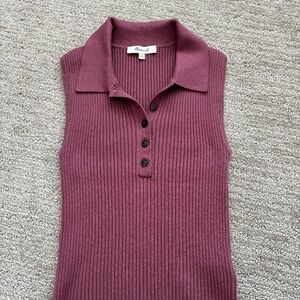 Madewell Collared Sleevless Sweater